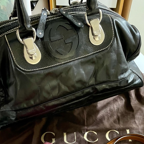 GUCCI Boston Snow Glam Leather bag Authentic!!! - Picture 1 of 7